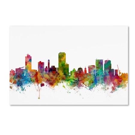 Michael Tompsett 'Wellington New Zealand Skyline II' Canvas Art,22x32